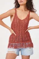 Women's Crochet Tassel Fringe Top