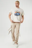 Men Chevrolet Camaro Graphic Tee in Taupe Small