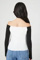 Women's California Off-the-Shoulder Top in White Small