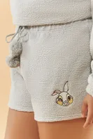 Women's Disney Thumper Pajama Shorts in Grey, 2X