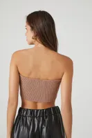 Women's Glitter Sweater-Knit Tube Top