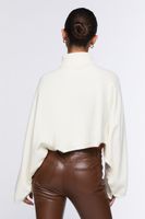 Women's Turtleneck Dolman-Sleeve Sweater in Ivory Large