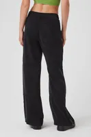 Women's Belted Straight-Leg Utility Pants in Black Small