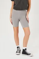 Women's Organically Grown Cotton Bike Shorts in Heather Grey, XS