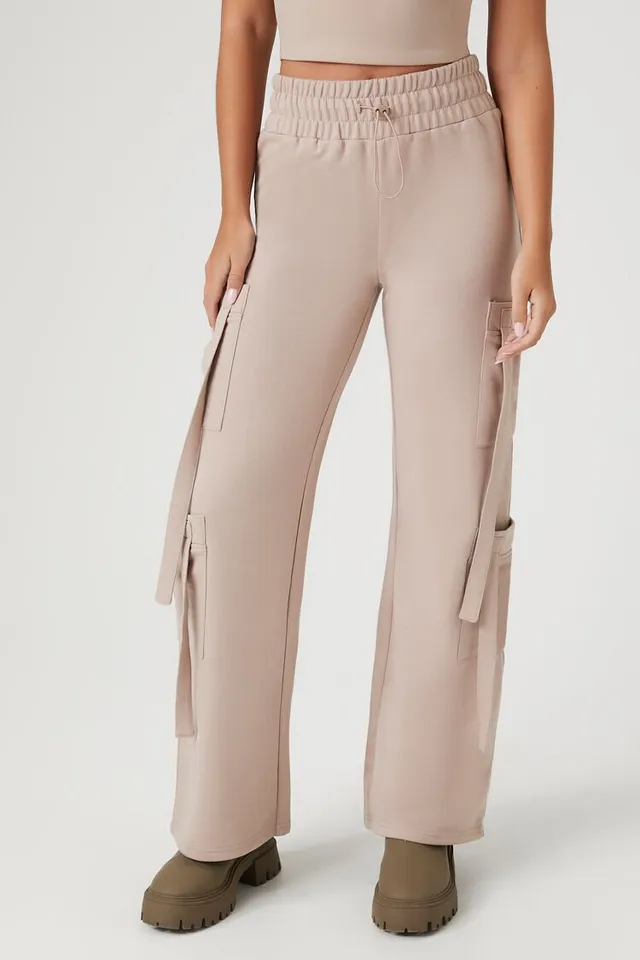 Forever 21 Women's Utility Cargo Drawstring Pants in Goat, XL