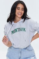 Women's Fleece Montauk Hoodie Heather Grey/Green,