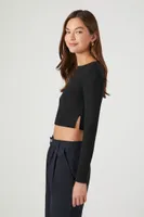 Women's Ribbed Knit Crop Top