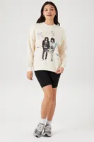 Women's KISS Graphic Pullover in Taupe Medium