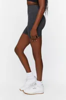 Women's Active Seamless Space Dye Biker Shorts in Black Small