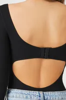 Women's Seamless Cutout Bodysuit in Black Small