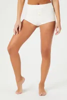 Women's Button-Front Pajama Shorts Vanilla