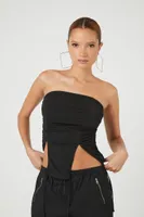 Women's Ruched Drawstring Tube Top