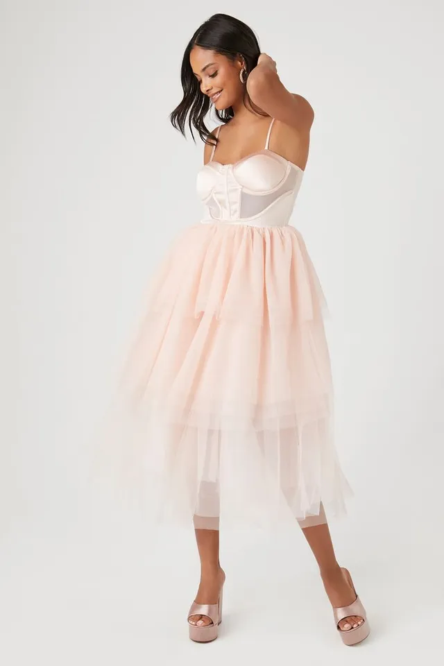 sachin and babi light blue dress gorgeous vintage forever 21 80s style bustier dress main image 1