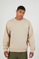 Men Drop-Sleeve Pullover in Taupe, XXL