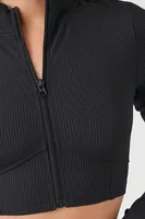 Women's Active Ribbed Zip-Up Jacket