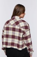 Women's Plaid Flannel Shirt in Merlot, 0X