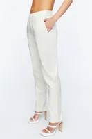 Women's Micro-Cutout Straight-Leg Pants Ivory