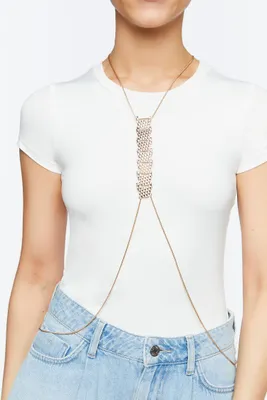 Women's Geo Caged Body Chain in Gold