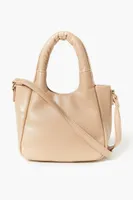 Women's Faux Leather Mini Crossbody Bag in Tan