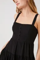 Women's Tiered Fit & Flare Dress in Black Small