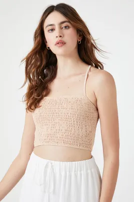 Women's Smocked Cropped Cami