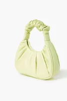 Women's Ruched Crescent Crossbody Bag in Citron