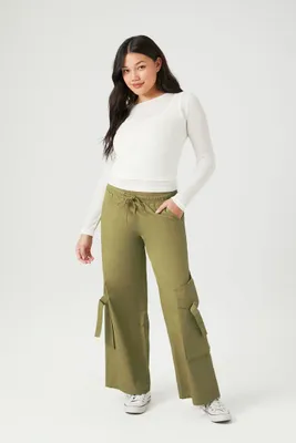 Women's Twill High-Rise Utility Pants Medium