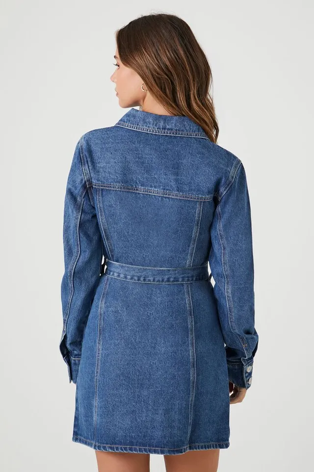 Forever 21 Women's Denim Shirt Dress in Light Denim, 3X | CoolSprings  Galleria