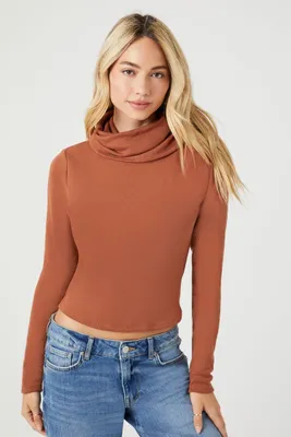 Women's Cowl Turtleneck Sweater Small