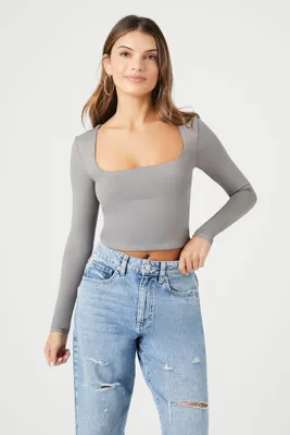 Women's Square-Neck Crop Top