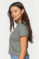 Women's Lettuce-Edge Short-Sleeve T-Shirt