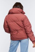 Women's Quilted Puffer Jacket Brick