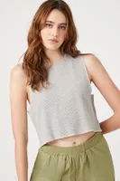 Women's Ribbed Knit Muscle T-Shirt