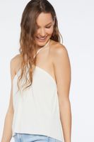 Women's Plisse Halter Top in Cream Small