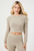 Women's Fitted Fuzzy Knit Sweater