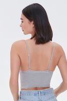 Women's Seamless Lace-Trim Bralette in Heather Grey Small