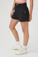 Women's Twill Mid-Rise Cargo Shorts