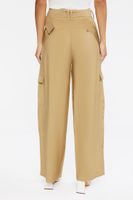 Women's Belted Straight-Leg Cargo Pants in Cigar Small