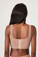 Women's Colorblock Lingerie Corset Bralette in Chocolate/Sand Small