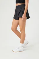 Women's Active Smocked Flare Shorts Black