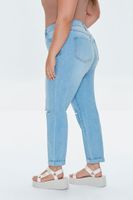 Women's Distressed Boyfriend Jeans in Light Denim, 14