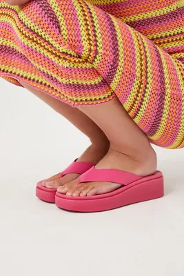 Women's Low-Platform Thong Sandals in Pink, 8