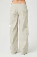 Women's Mid-Rise Cargo Pants in Beige Large