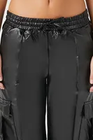 Women's Faux Leather Trouser Cargo Pants