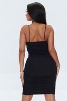 Women's Ruched Cutout Bodycon Dress in Black Small