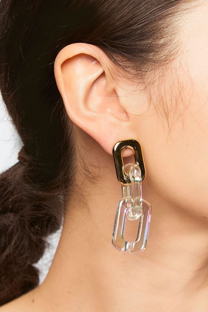 clear chain earrings