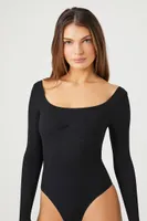 Women's Seamless Cutout Bodysuit in Black Small