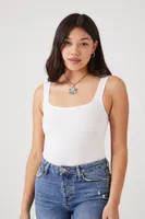 Women's Organically Grown Cotton Bodysuit in White Small