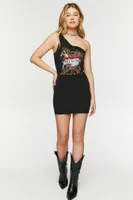 Women's Broken Hearts Graphic One-Shoulder Dress