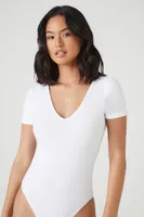 Women's Cotton-Blend V-Neck Bodysuit